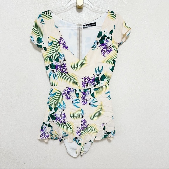 For Love & Lemons tropical floral romper Size XS - Picture 3 of 9